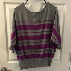 Jcp sweater purple striped xlarge